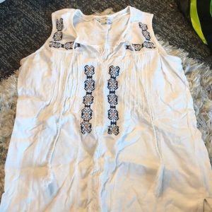 Embroidered Tank Top